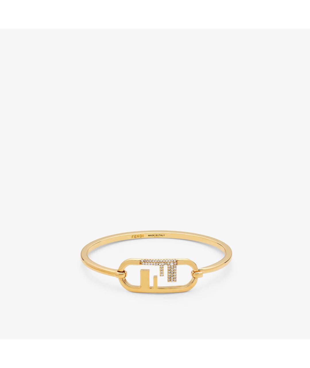 FENDI Золотой металлический браслет, фото 1