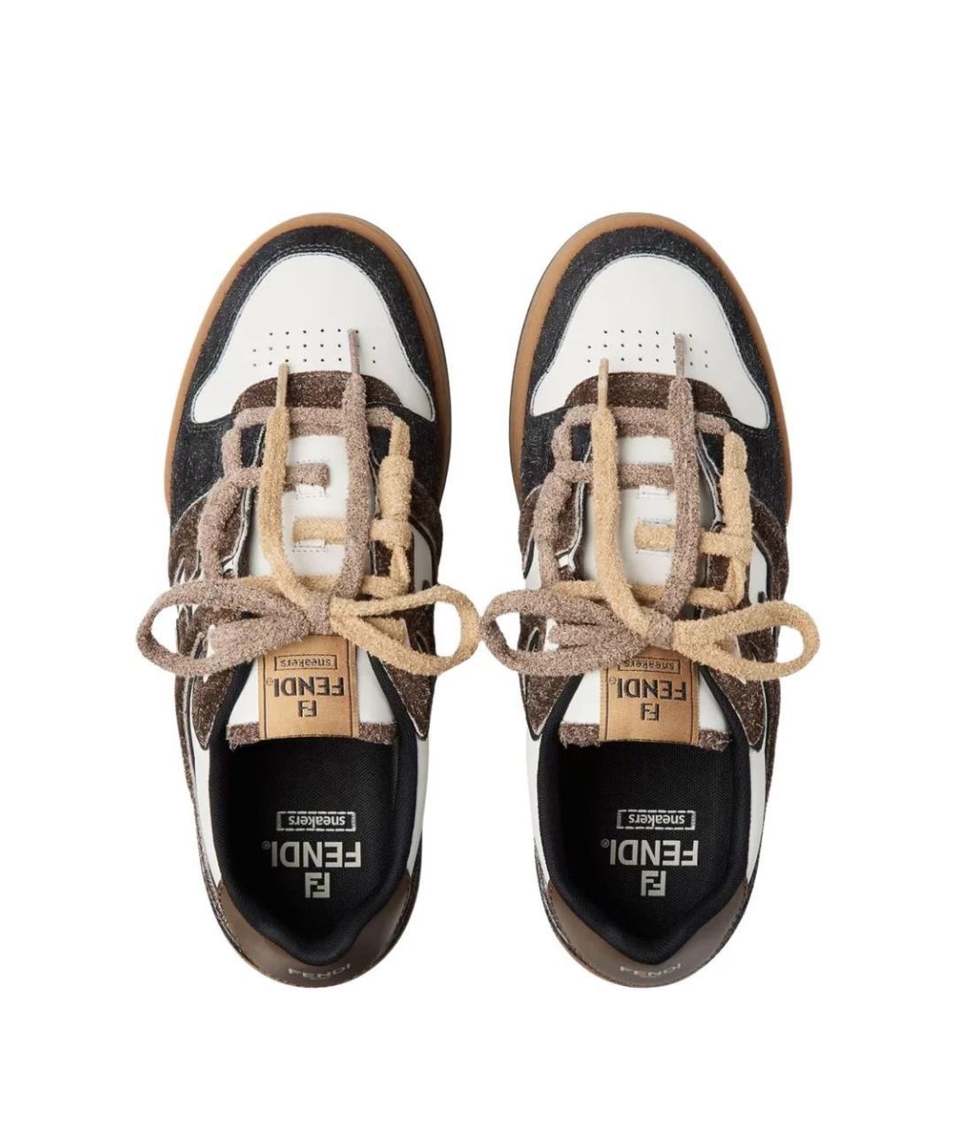 FENDI Мульти кожаные низкие кроссовки / кеды, фото 2