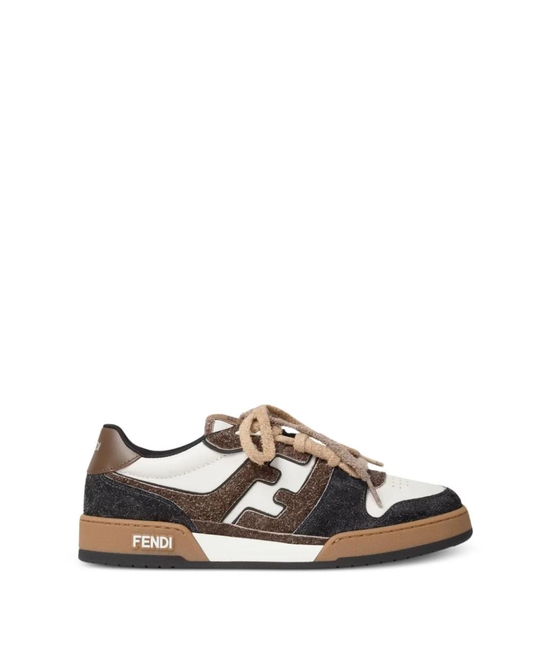 FENDI Мульти кожаные низкие кроссовки / кеды, фото 1