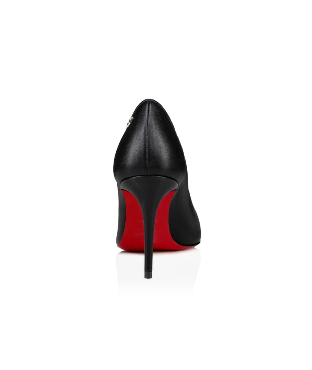 CHRISTIAN LOUBOUTIN Черные кожаные туфли, фото 3