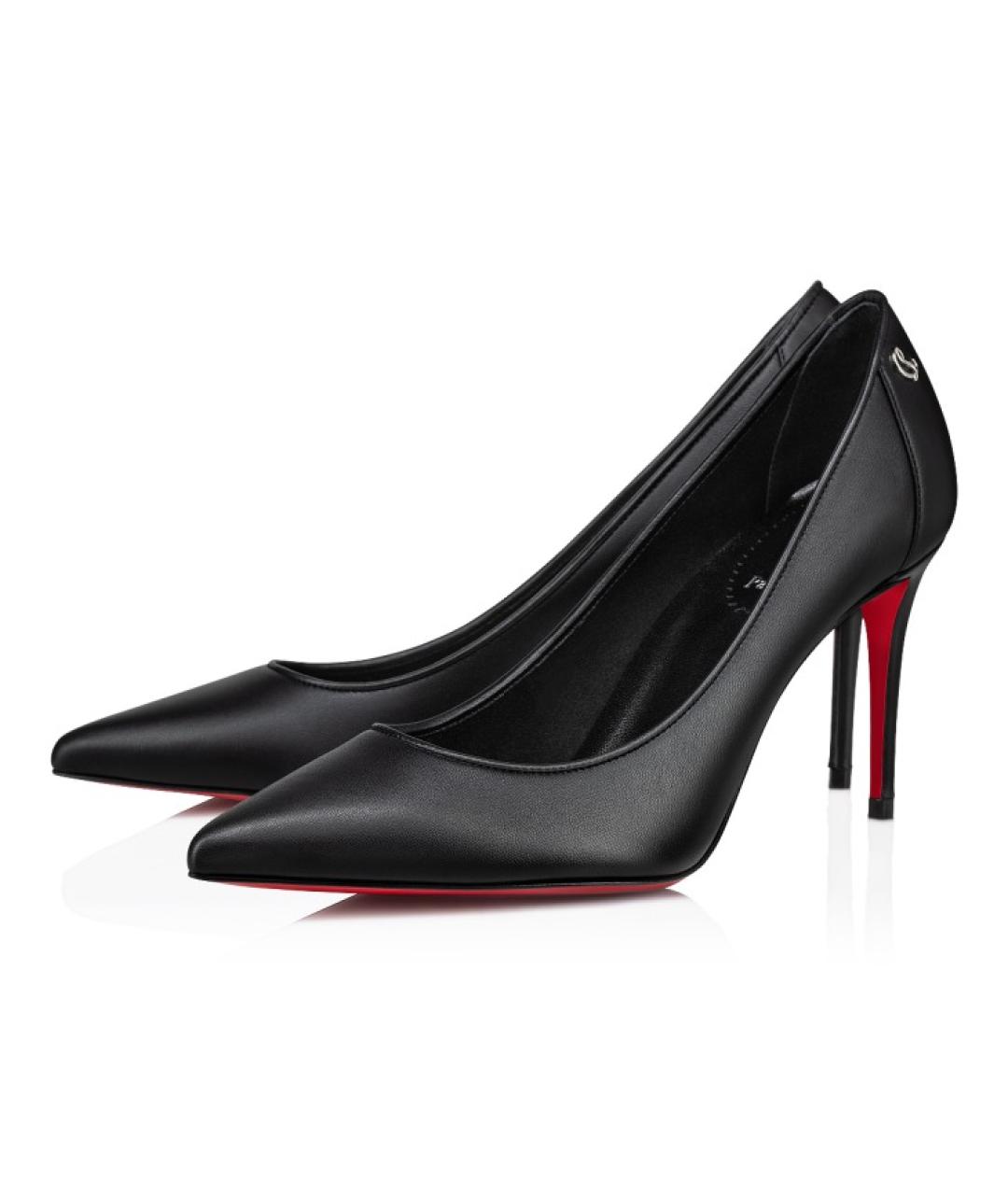 CHRISTIAN LOUBOUTIN Черные кожаные туфли, фото 2