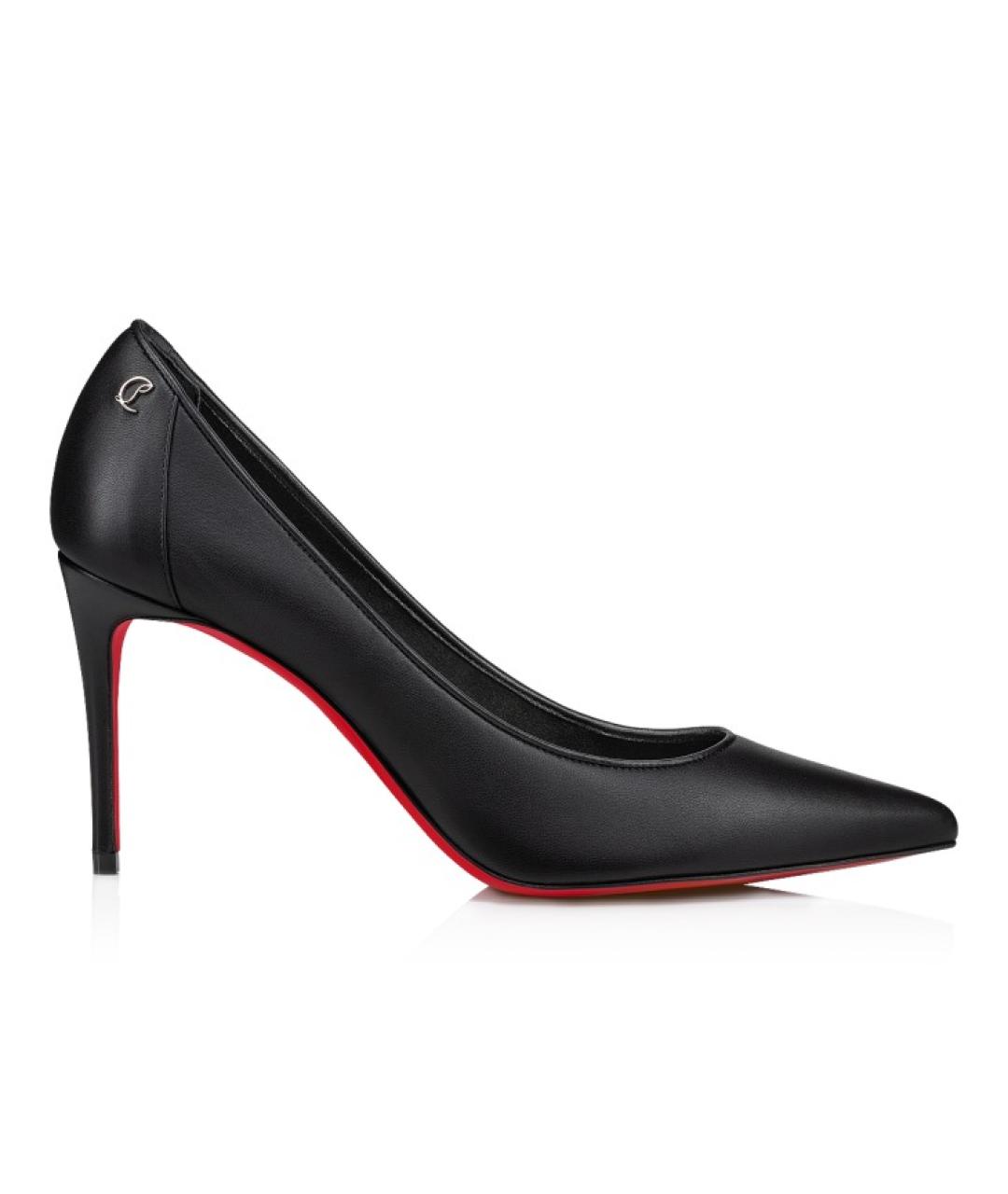 CHRISTIAN LOUBOUTIN Черные кожаные туфли, фото 1
