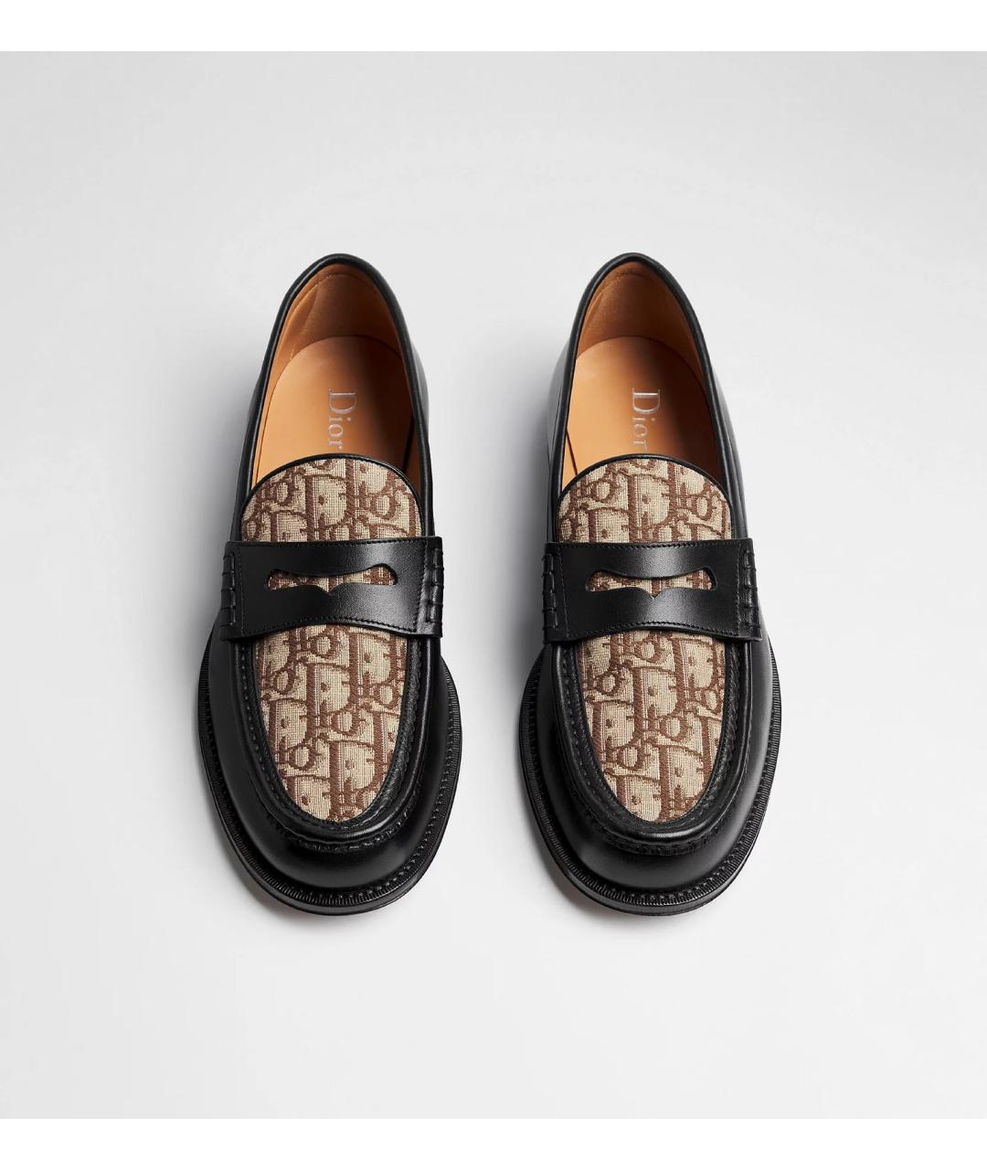 CHRISTIAN DIOR Черные кожаные лоферы, фото 2