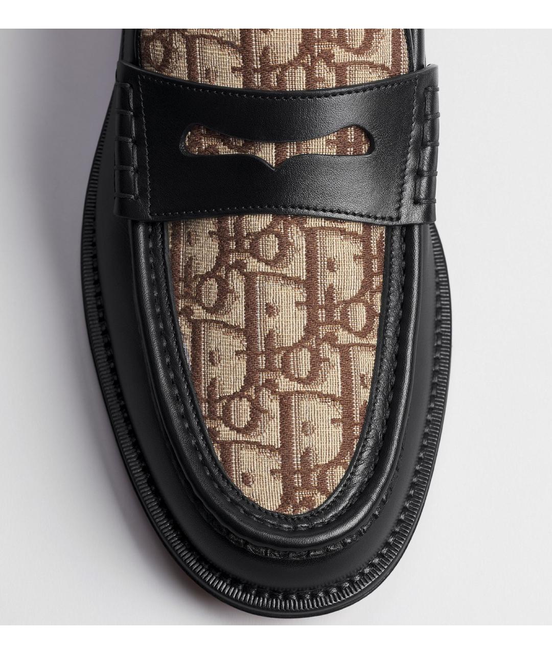 CHRISTIAN DIOR Черные кожаные лоферы, фото 4