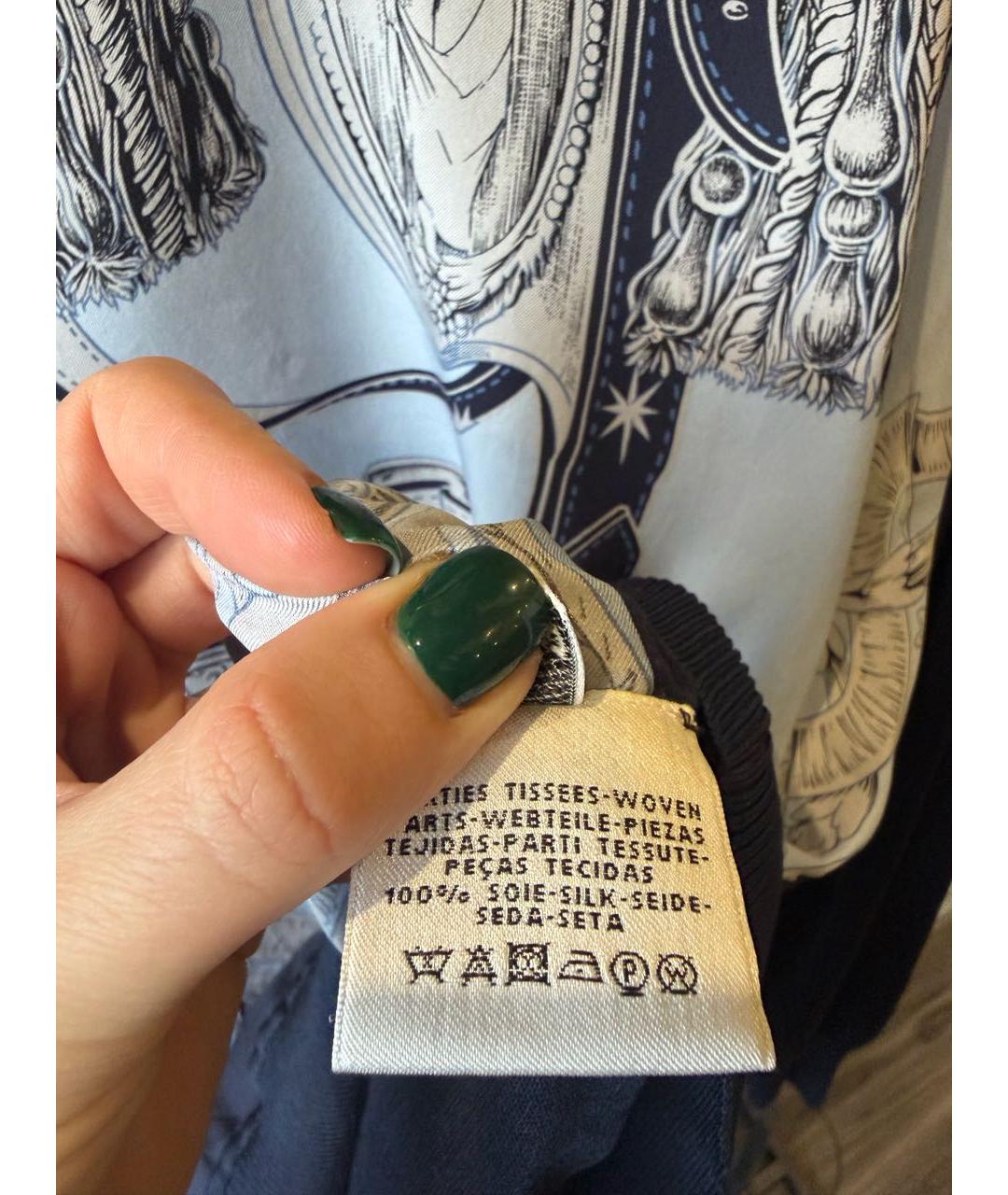 HERMES Синий шелковый джемпер / свитер, фото 4