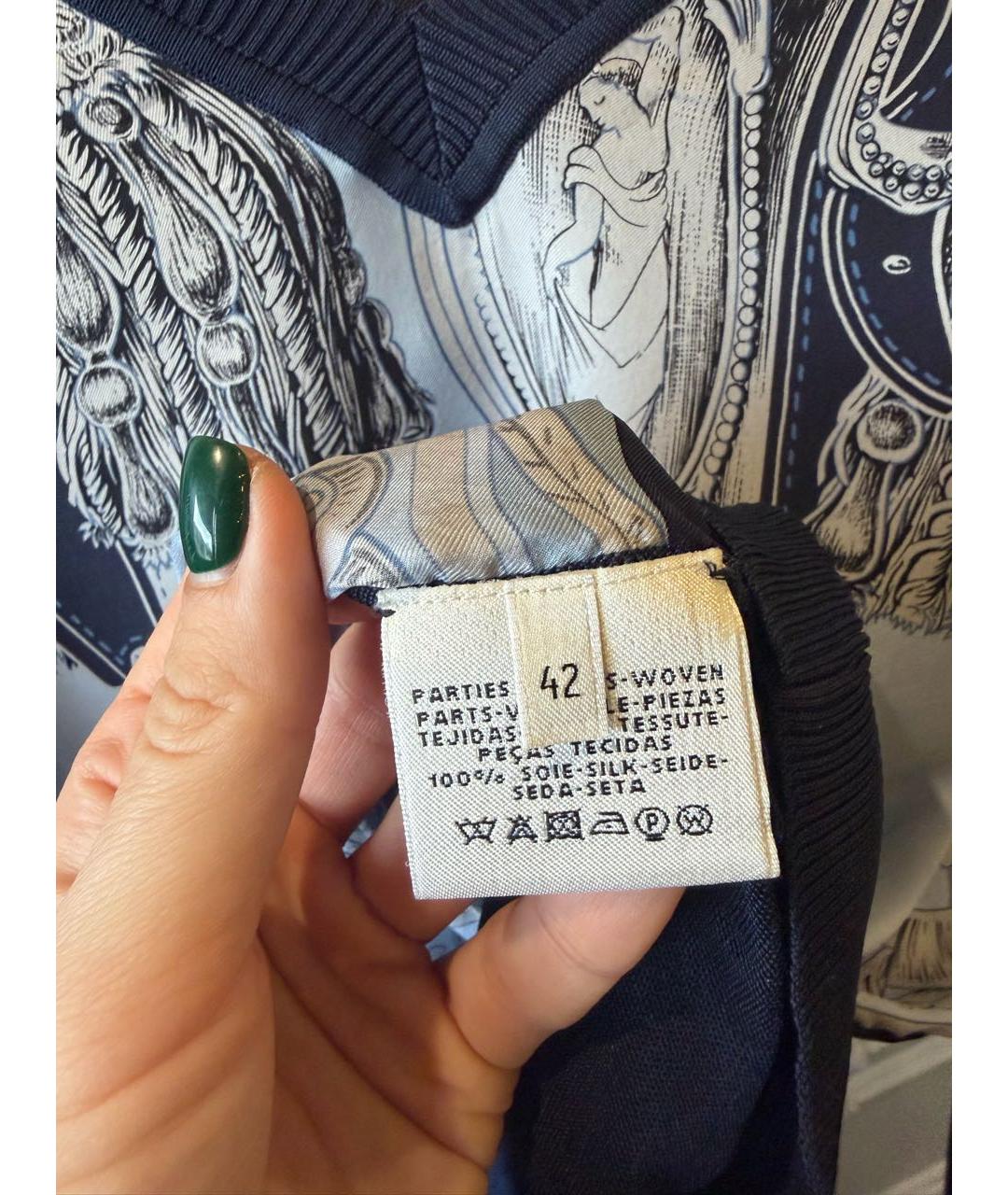 HERMES Синий шелковый джемпер / свитер, фото 5