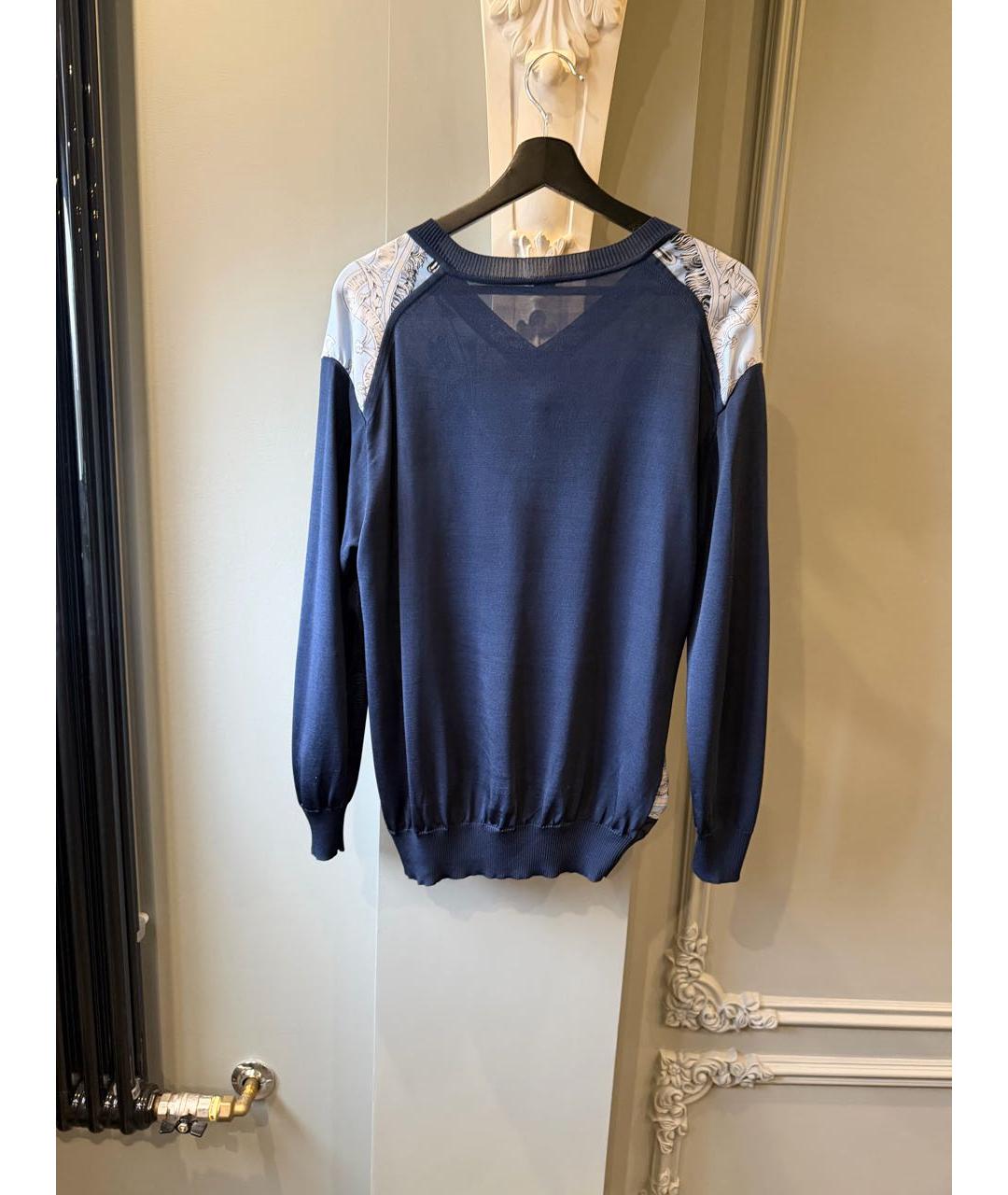 HERMES Синий шелковый джемпер / свитер, фото 2