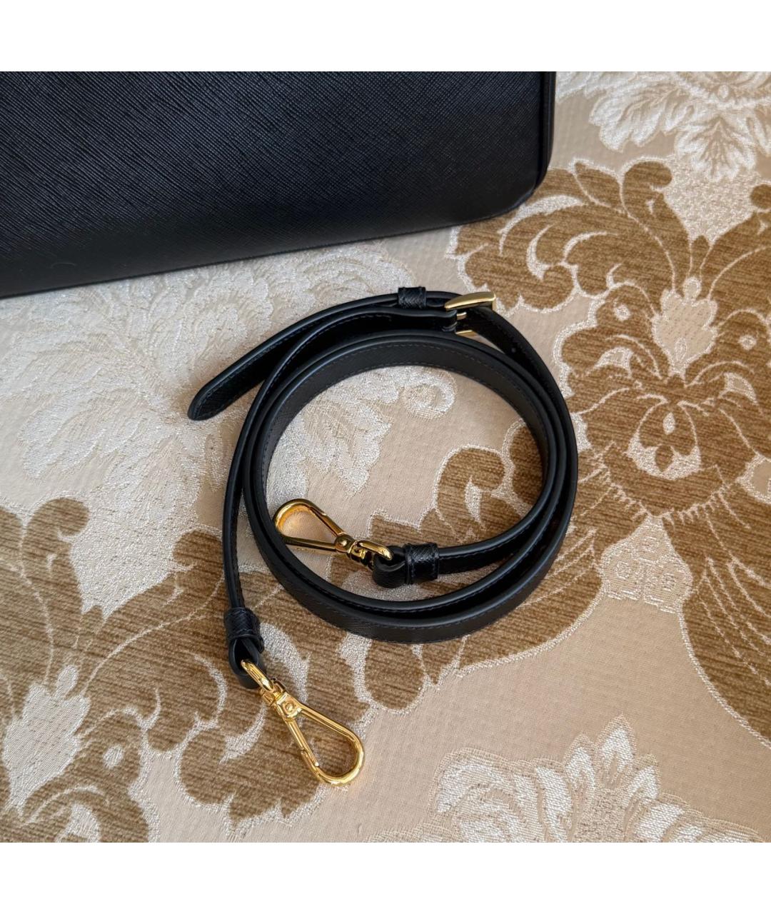 PRADA Черная кожаная сумка с короткими ручками, фото 8