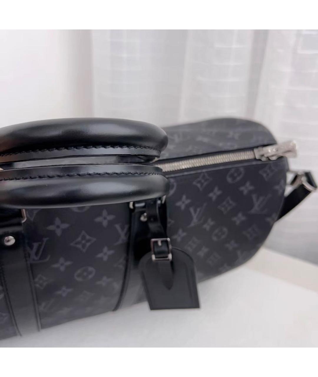 LOUIS VUITTON Черная дорожная/спортивная сумка, фото 4