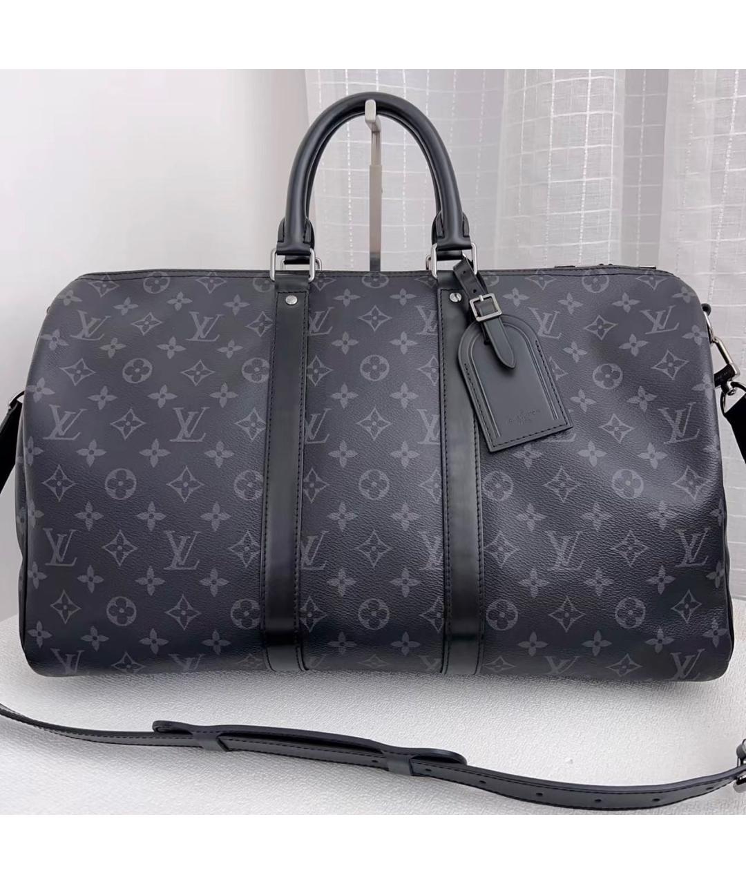 LOUIS VUITTON Черная дорожная/спортивная сумка, фото 2