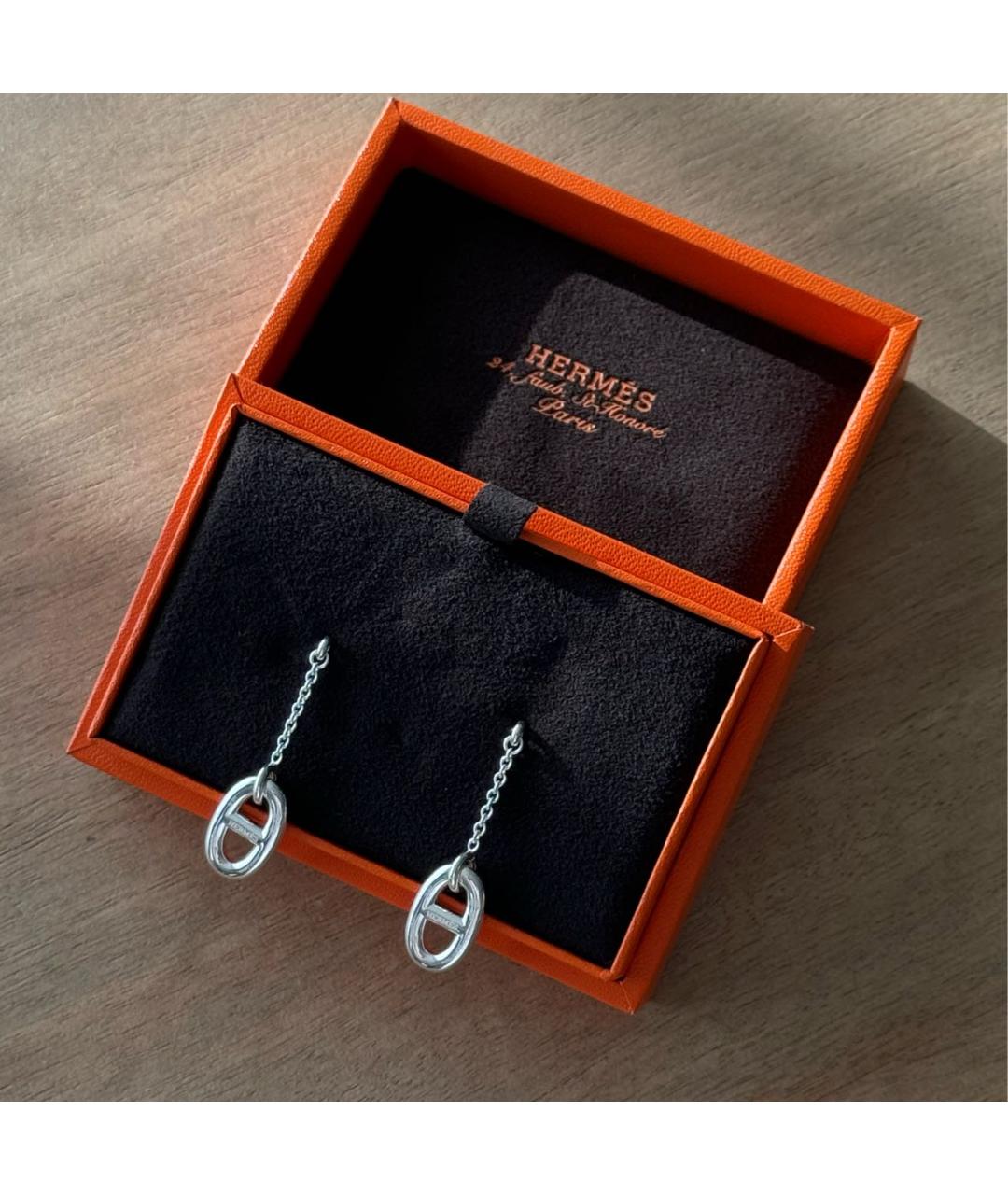 HERMES Серебряные серебряные серьги, фото 2