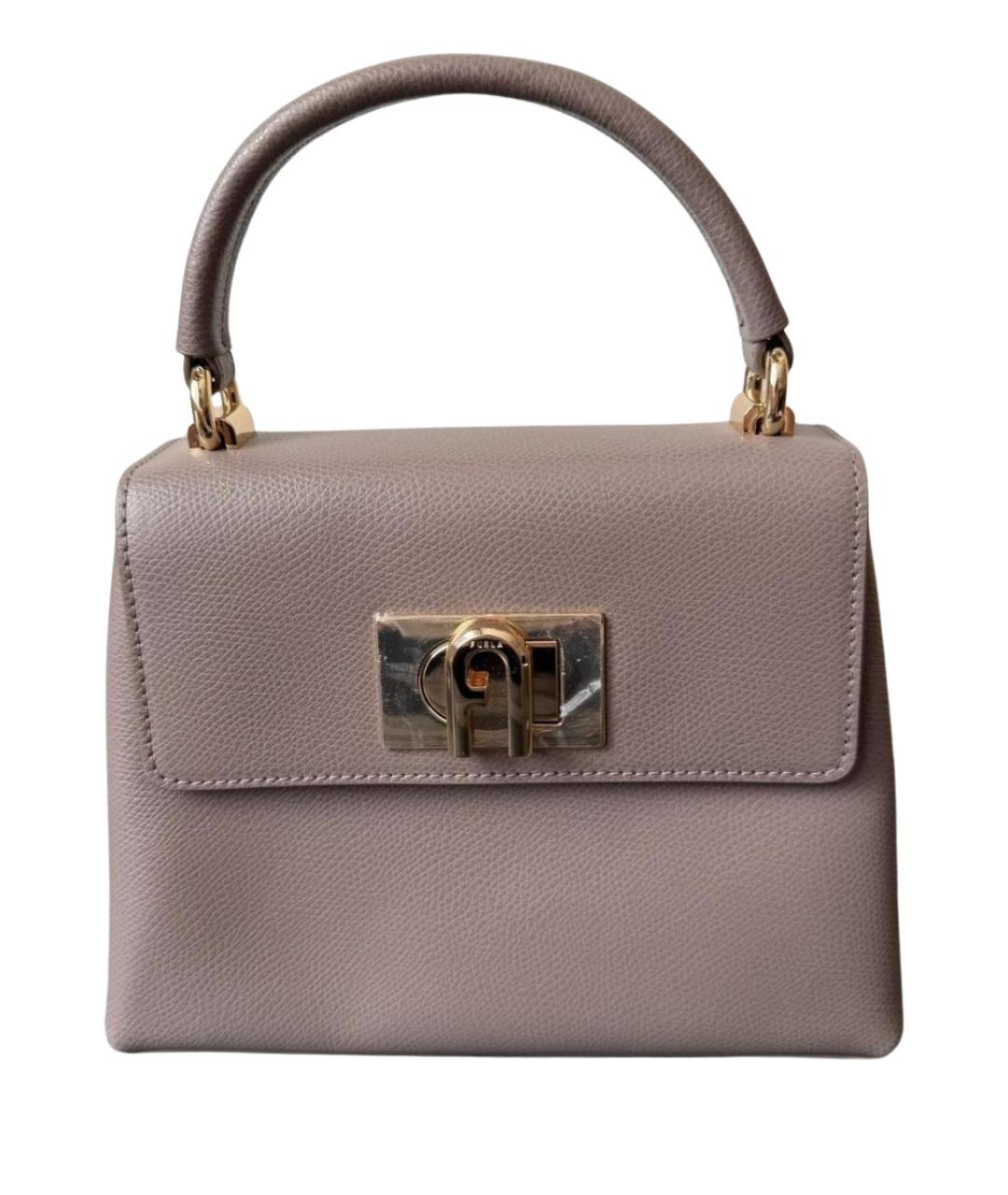 FURLA Бежевая кожаная сумка через плечо, фото 1