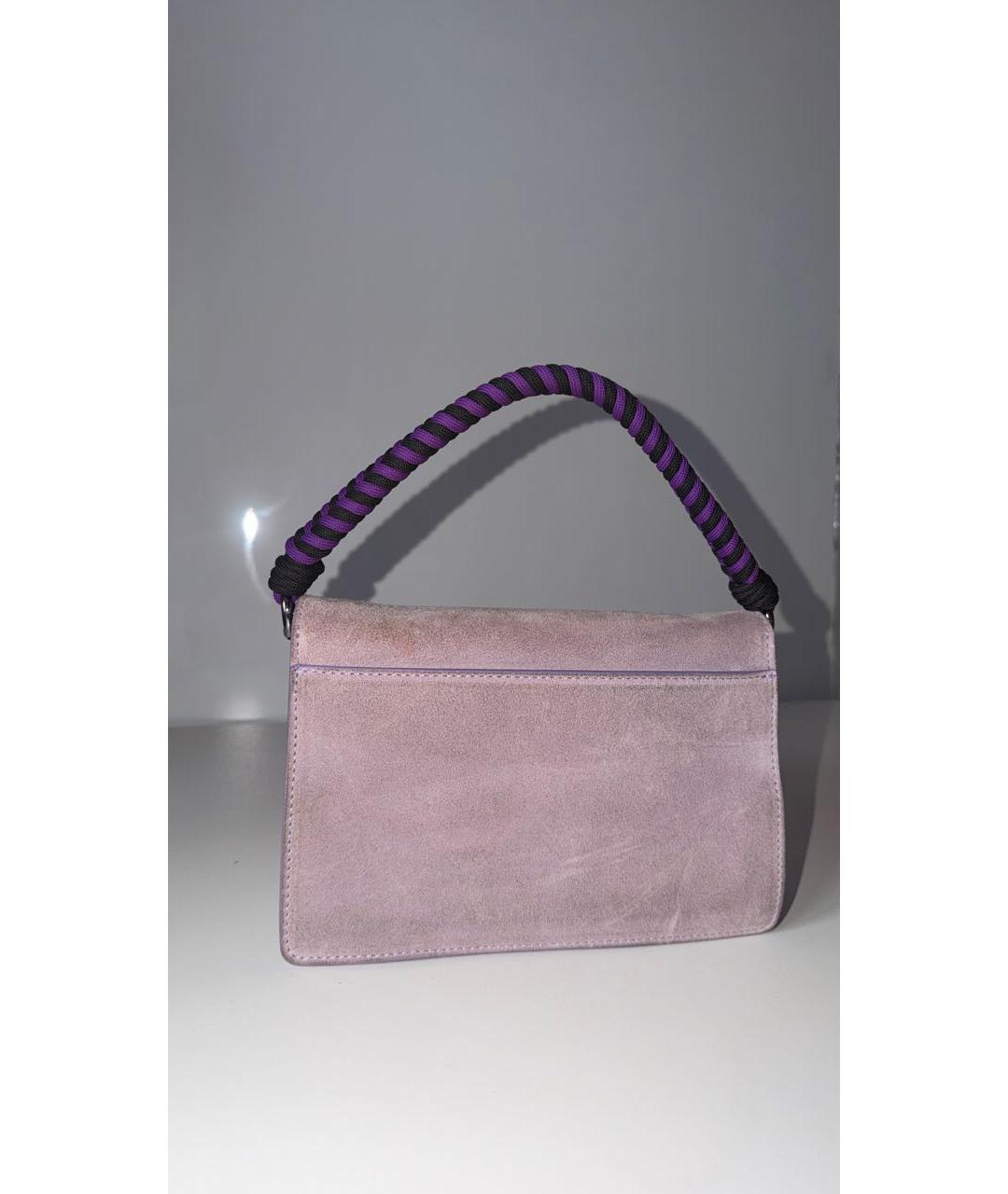 FURLA Розовая замшевая сумка через плечо, фото 3