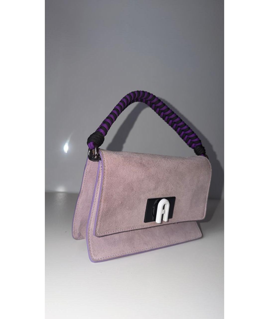 FURLA Розовая замшевая сумка через плечо, фото 2