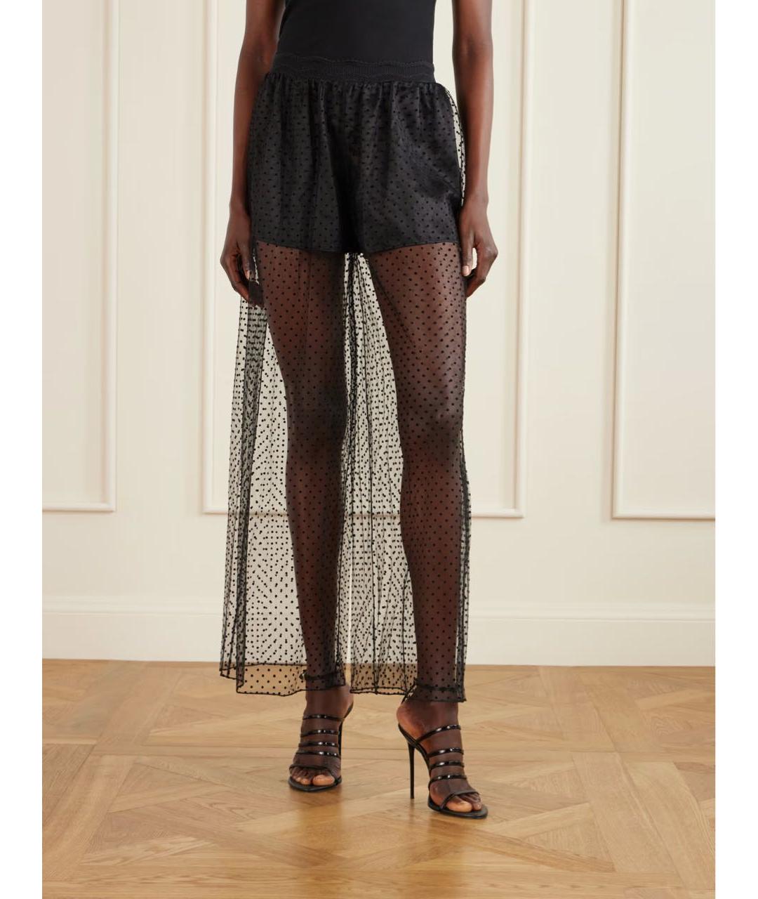 ALAIA Черные полиамидовые брюки широкие, фото 3