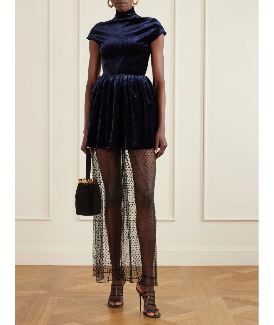 ALAIA Черные полиамидовые брюки широкие, фото 2