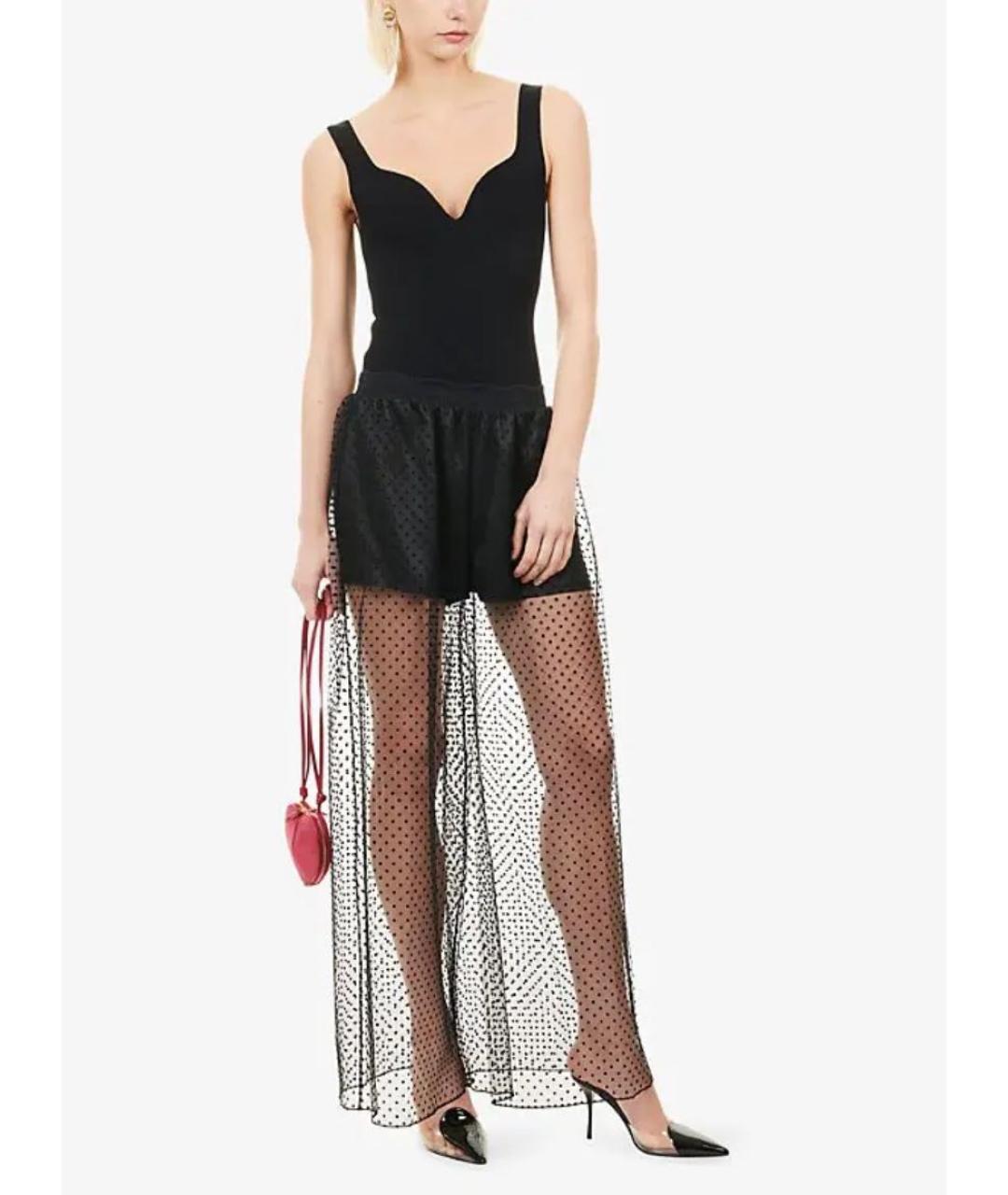 ALAIA Черные полиамидовые брюки широкие, фото 6