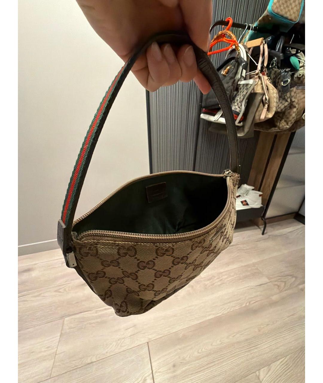 GUCCI Бежевая сумка с короткими ручками, фото 3