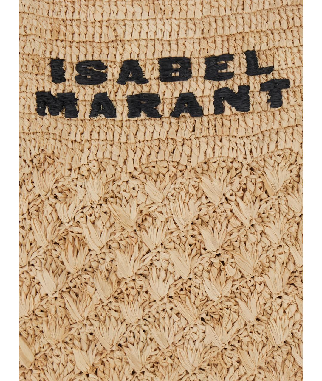 ISABEL MARANT Бежевая пелетеная сумка тоут, фото 3