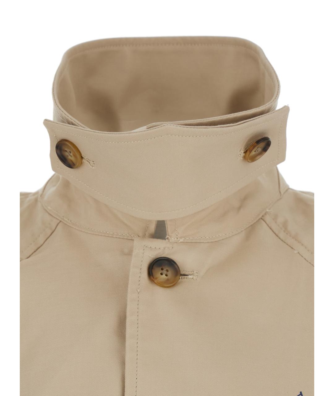 POLO RALPH LAUREN Бежевый хлопковый тренч/плащ, фото 4