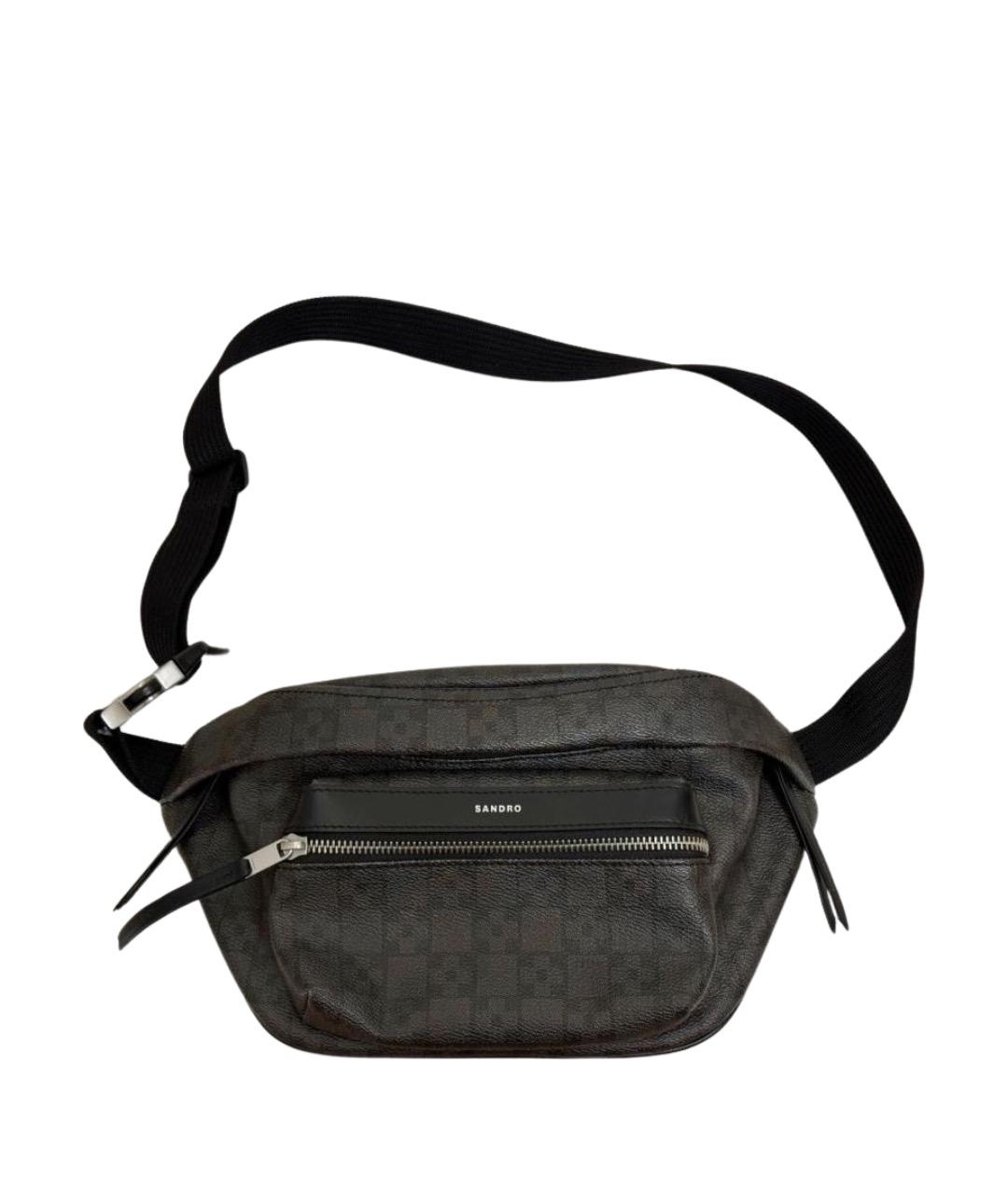 SANDRO Антрацитовая поясная сумка, фото 1