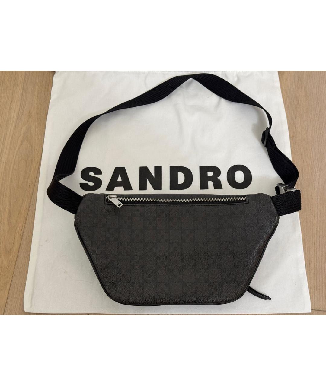 SANDRO Антрацитовая поясная сумка, фото 2