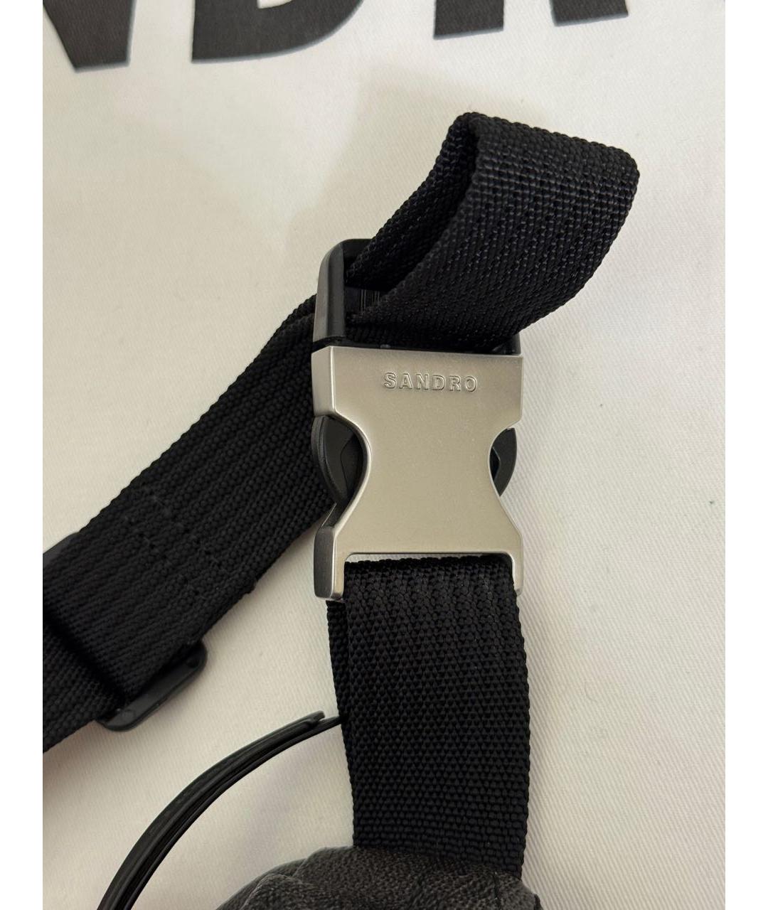 SANDRO Антрацитовая поясная сумка, фото 5