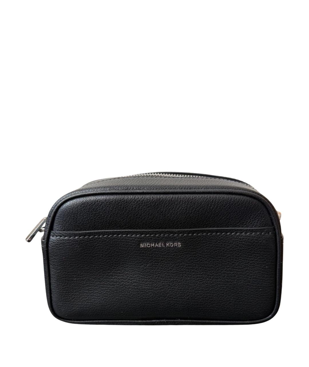 MICHAEL KORS Черная кожаная сумка через плечо, фото 1