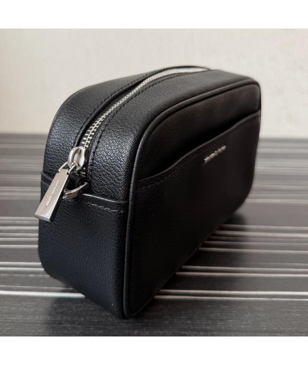 MICHAEL KORS Черная кожаная сумка через плечо, фото 2