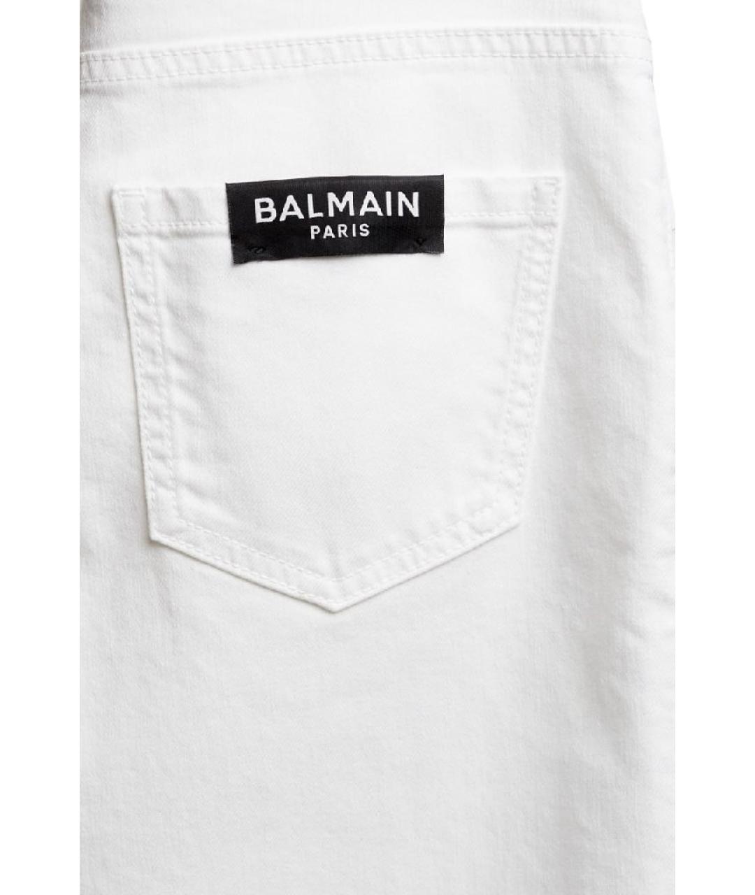 BALMAIN Белые хлопковые детские джинсы, фото 2