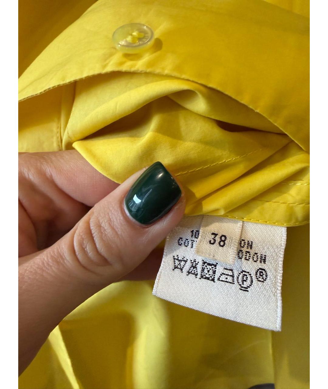 HERMES Желтая хлопковая рубашка, фото 7