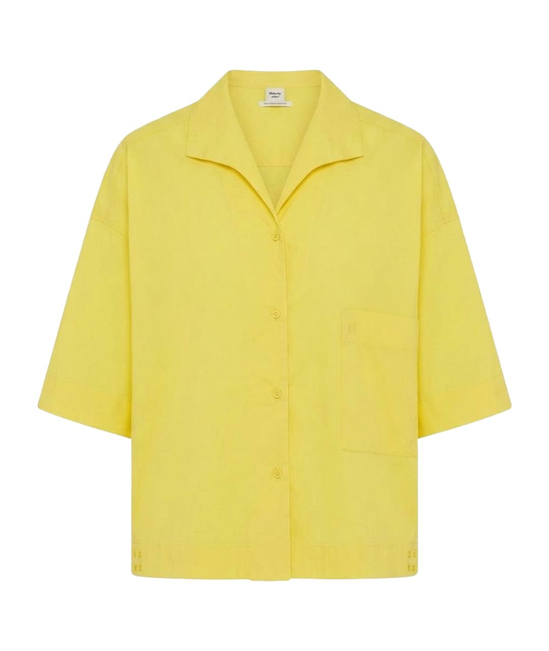 HERMES Желтая хлопковая рубашка, фото 1