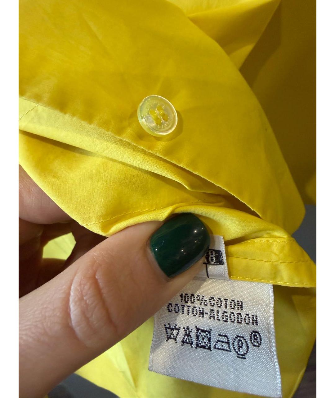 HERMES Желтая хлопковая рубашка, фото 6