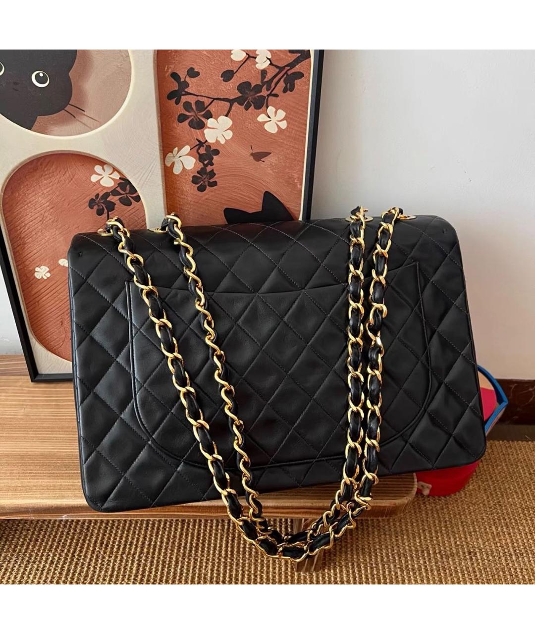 CHANEL Черная кожаная сумка через плечо, фото 6