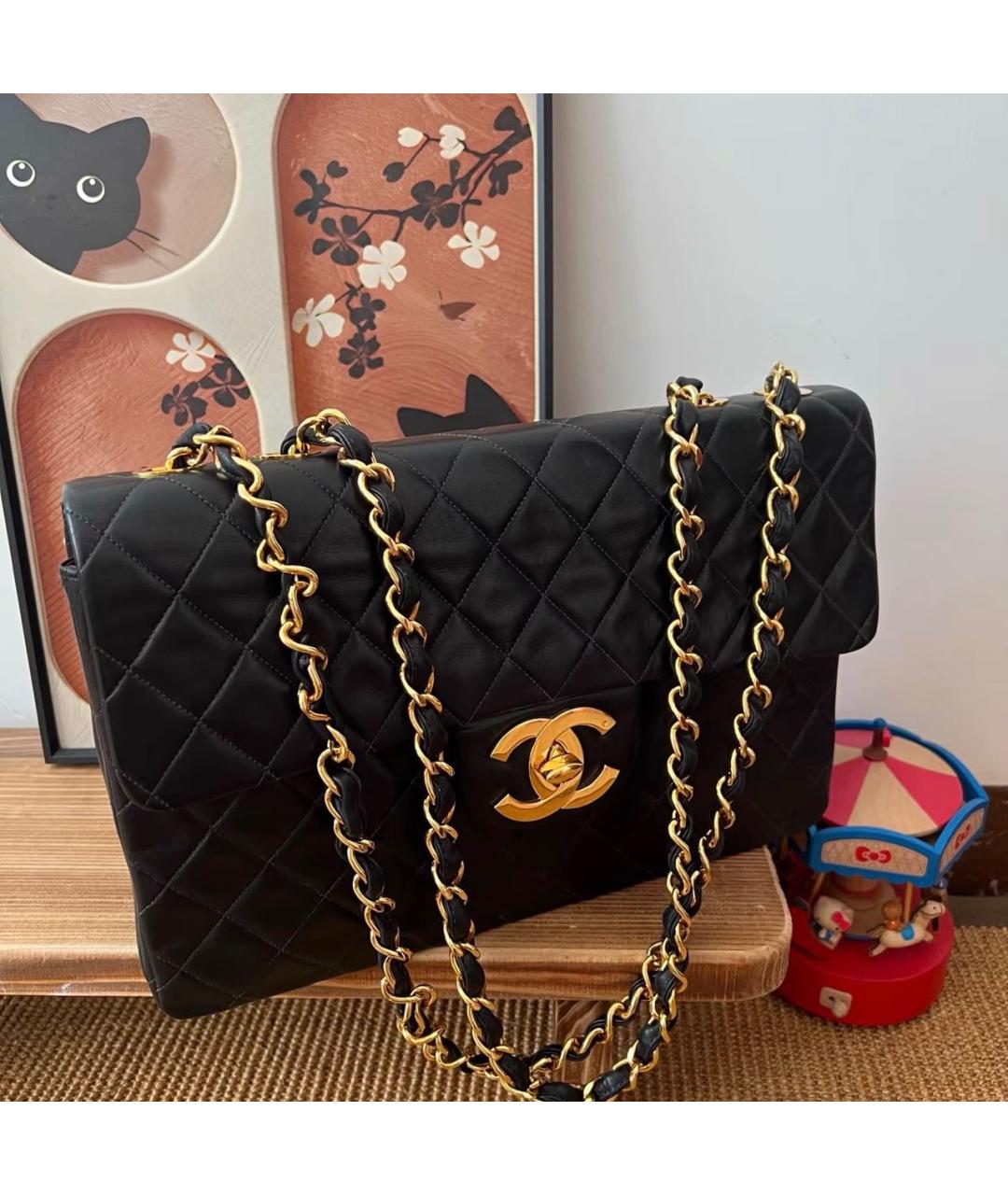 CHANEL Черная кожаная сумка через плечо, фото 4