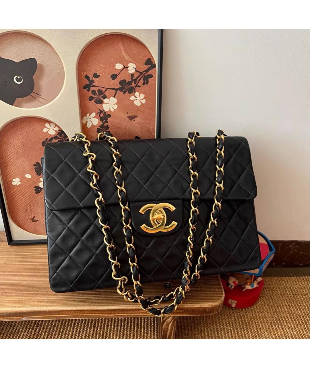 CHANEL Черная кожаная сумка через плечо, фото 9