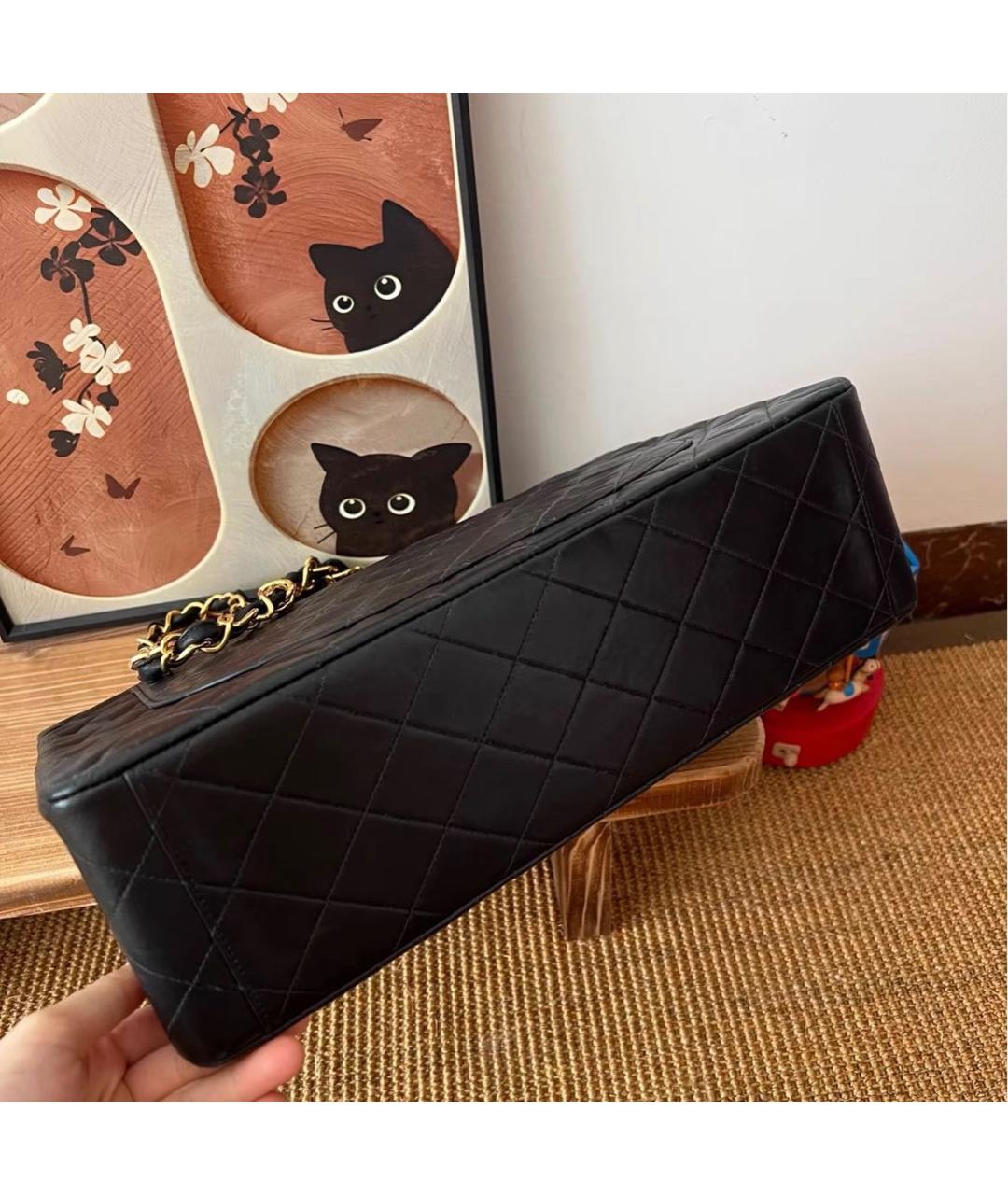 CHANEL Черная кожаная сумка через плечо, фото 7