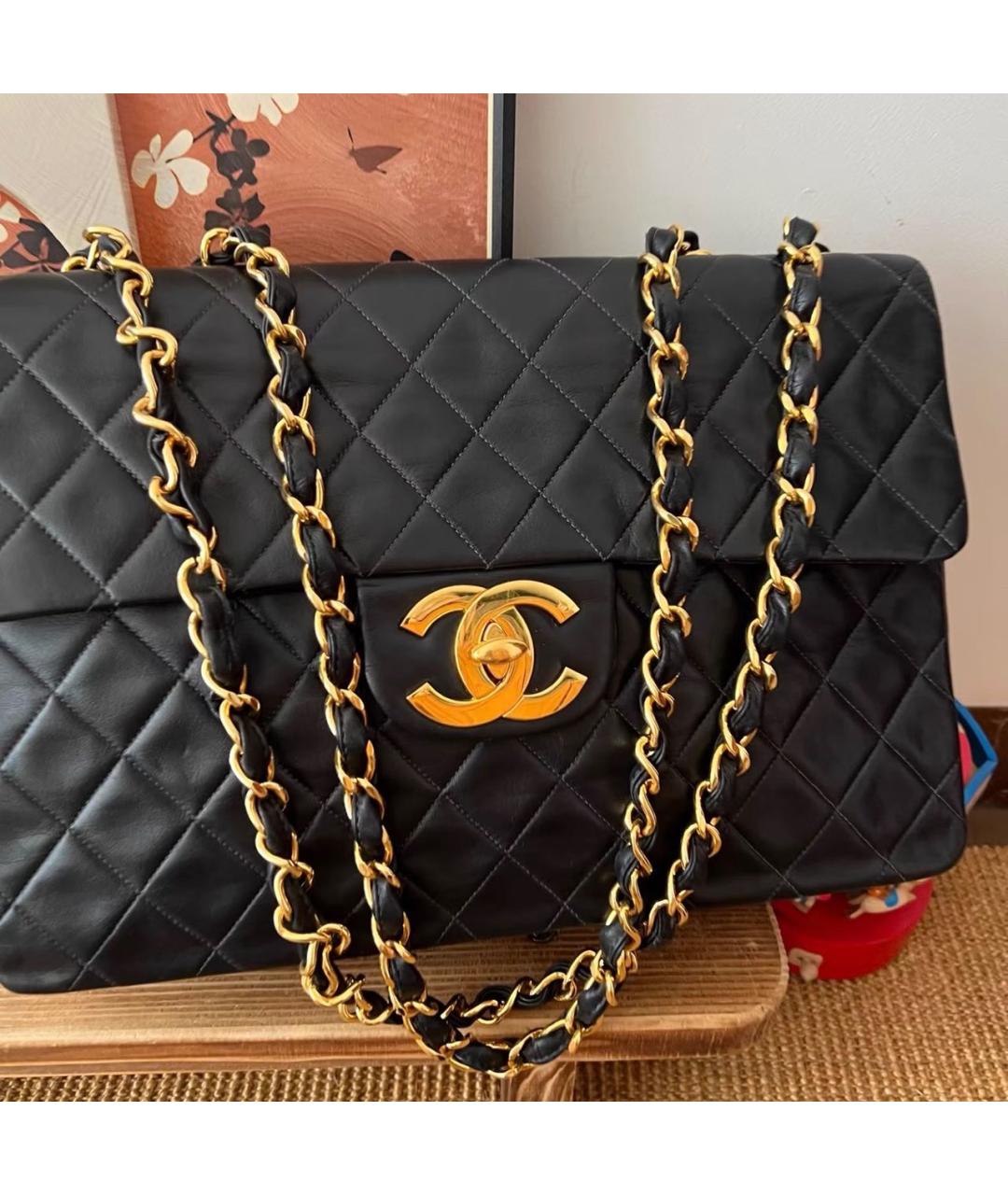 CHANEL Черная кожаная сумка через плечо, фото 2