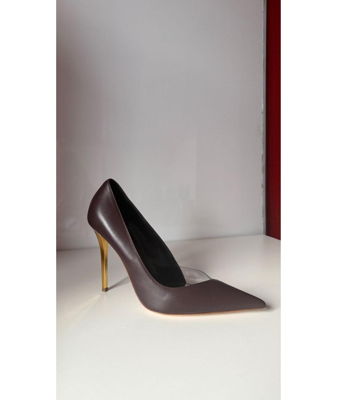 ELISABETTA FRANCHI Коричневые кожаные туфли, фото 5