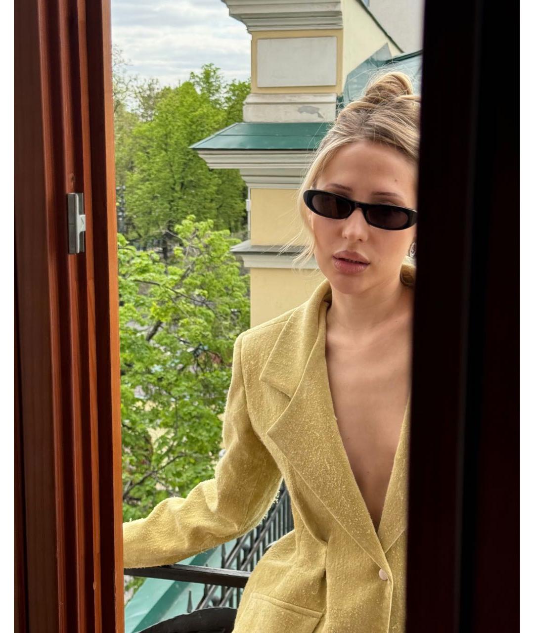 SAINT LAURENT Черные пластиковые солнцезащитные очки, фото 4