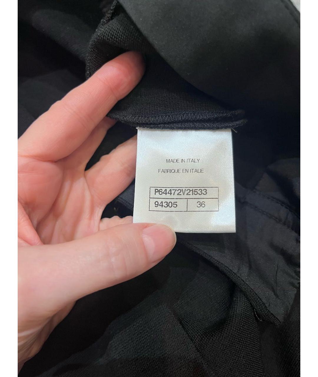 CHANEL Черные шерстяные брюки узкие, фото 5