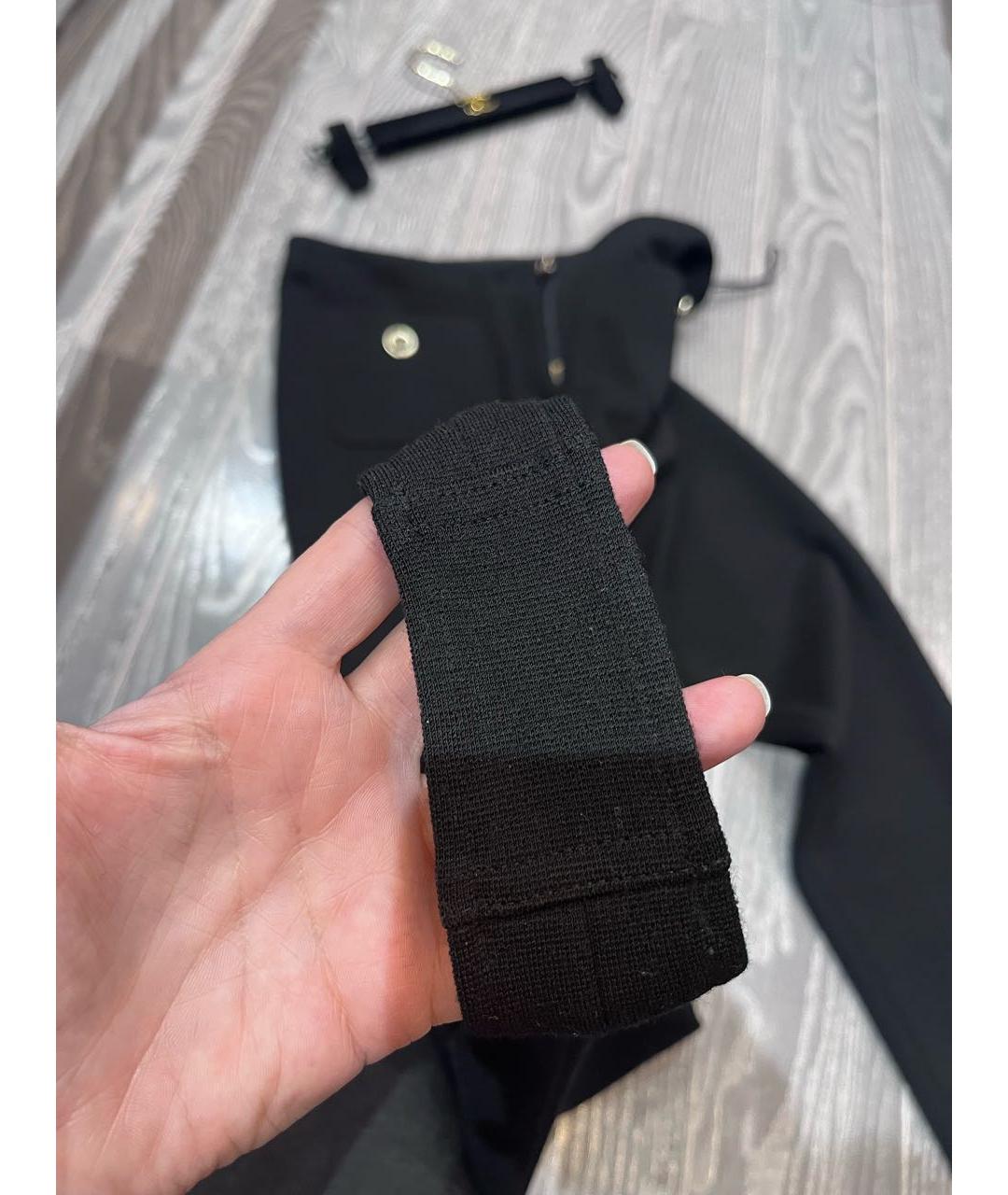 CHANEL Черные шерстяные брюки узкие, фото 6
