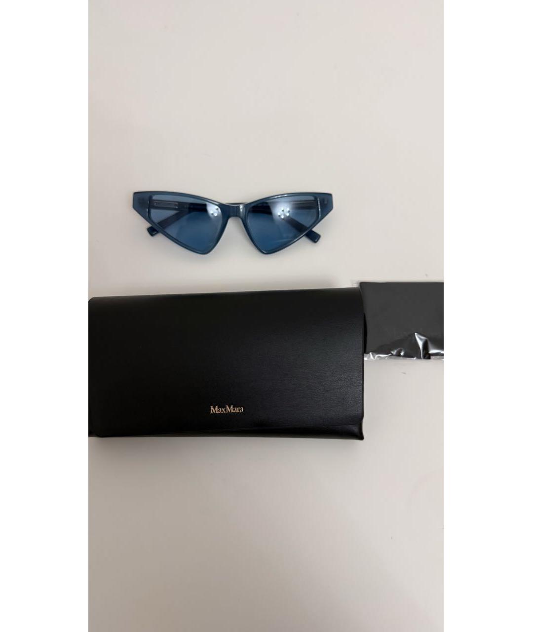 SPORTMAX Синие пластиковые солнцезащитные очки, фото 6