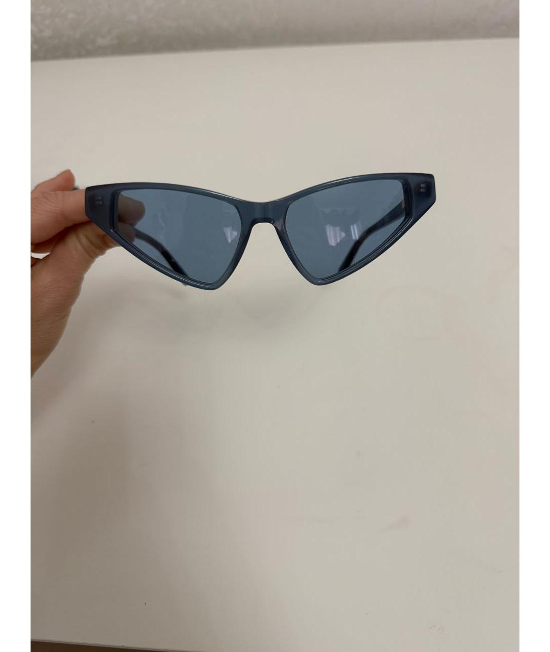 SPORTMAX Синие пластиковые солнцезащитные очки, фото 7