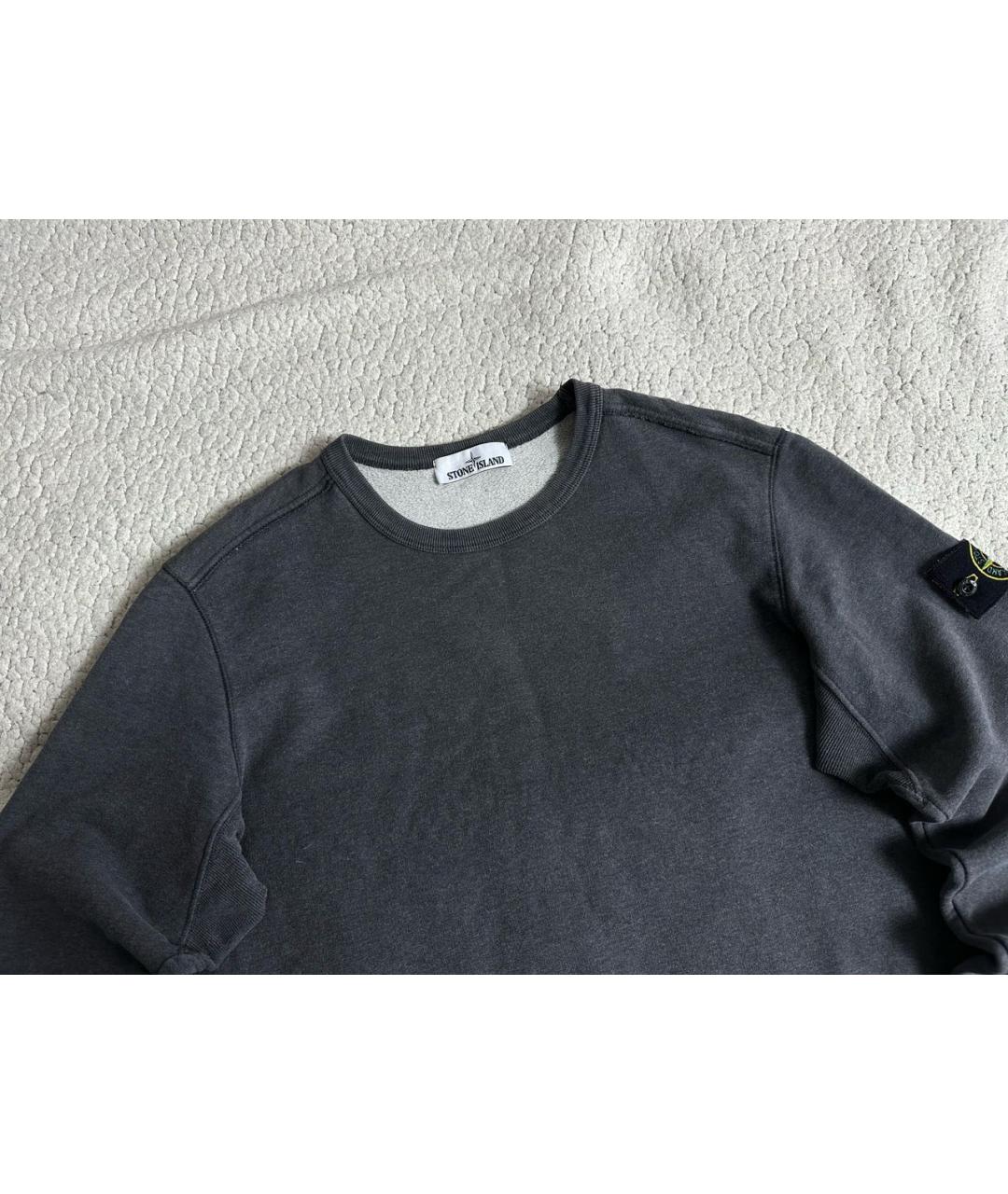 STONE ISLAND Серый хлопковый джемпер / свитер, фото 2