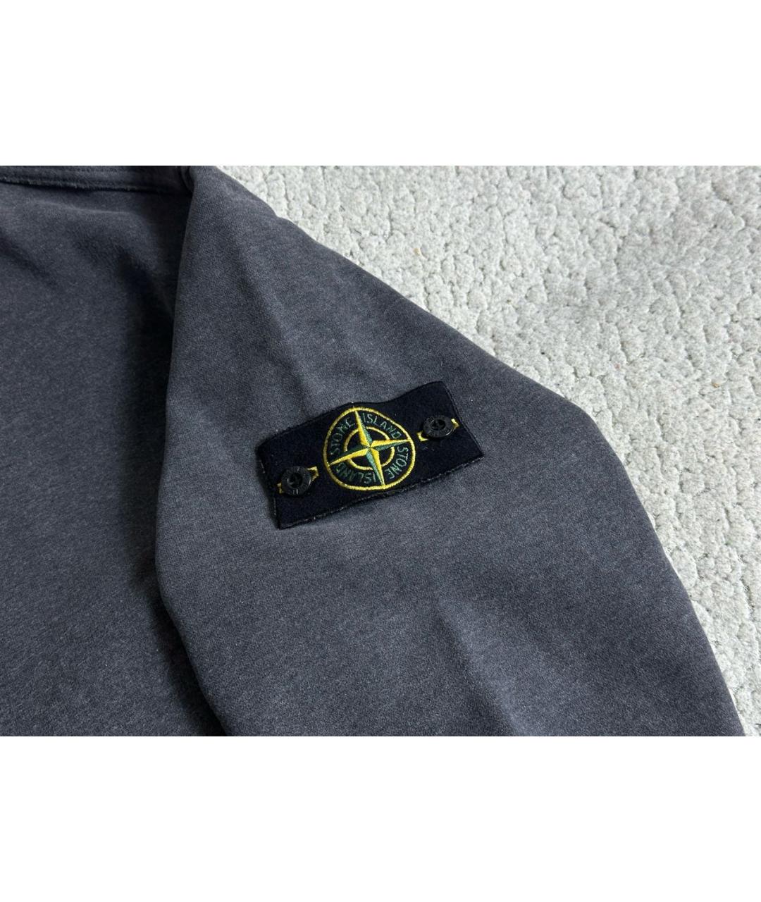 STONE ISLAND Серый хлопковый джемпер / свитер, фото 4