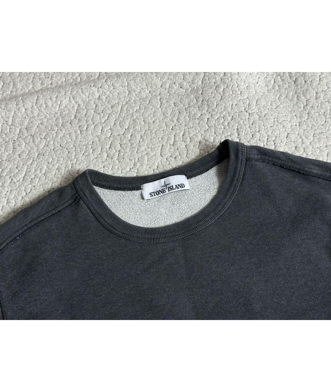 STONE ISLAND Серый хлопковый джемпер / свитер, фото 3