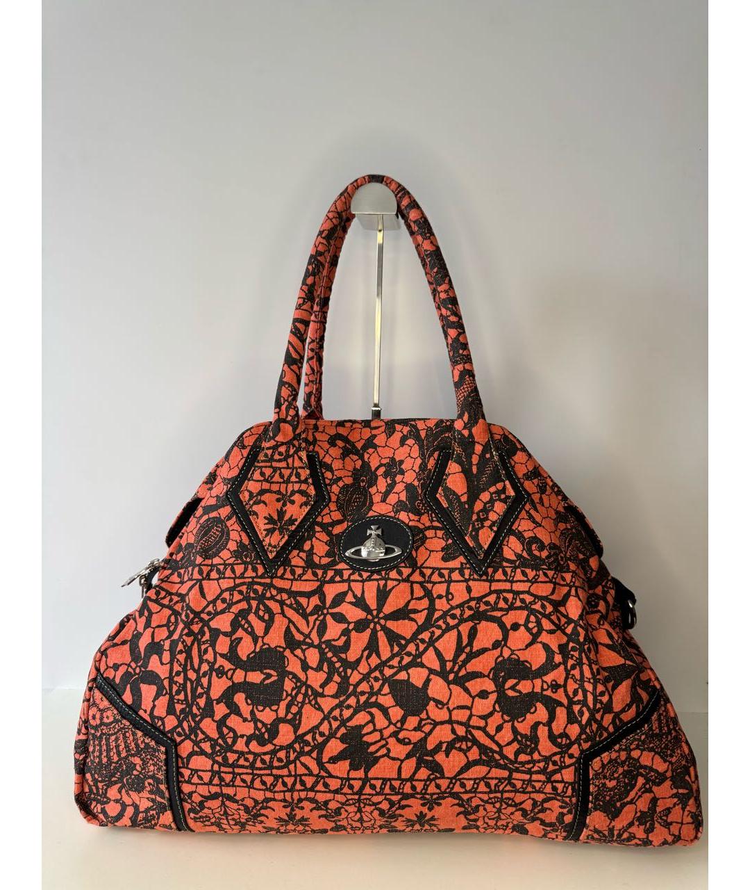 VIVIENNE WESTWOOD Оранжевая сумка с короткими ручками, фото 9