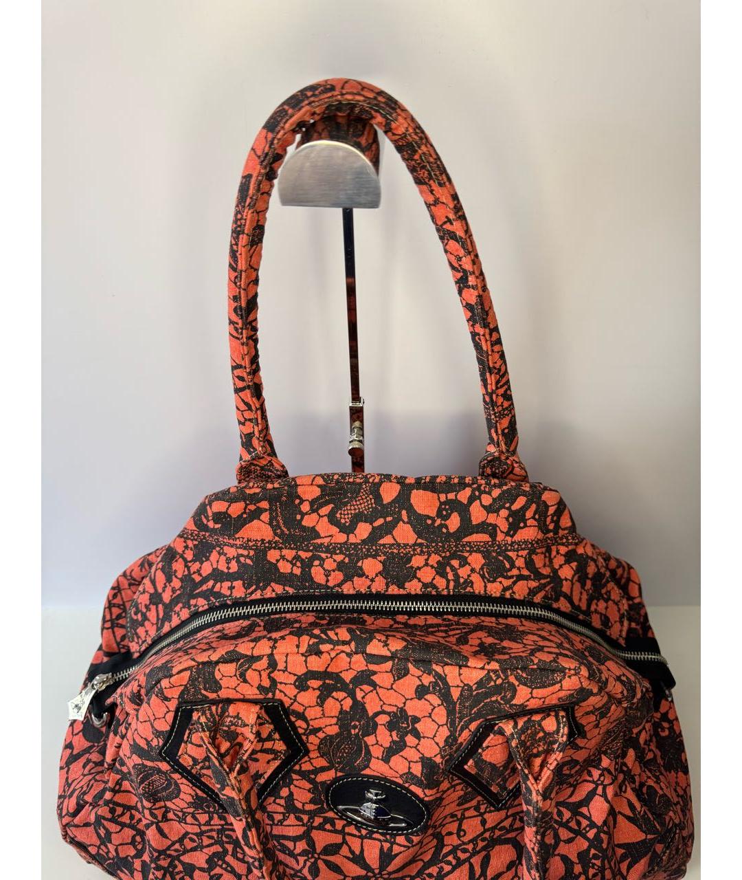 VIVIENNE WESTWOOD Оранжевая сумка с короткими ручками, фото 3