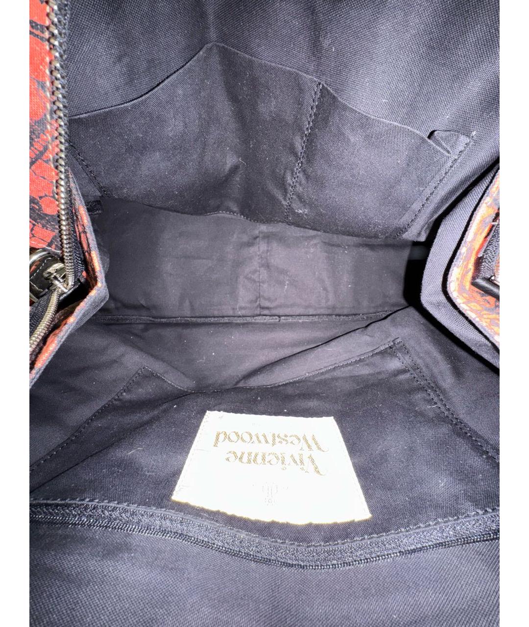 VIVIENNE WESTWOOD Оранжевая сумка с короткими ручками, фото 4